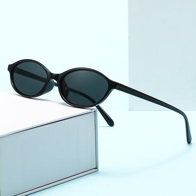New Oval Sunglasses For Women Fashion Black Small Frame Retro Clear Lenses UV400 Protection Eyewear Gafas De Sol