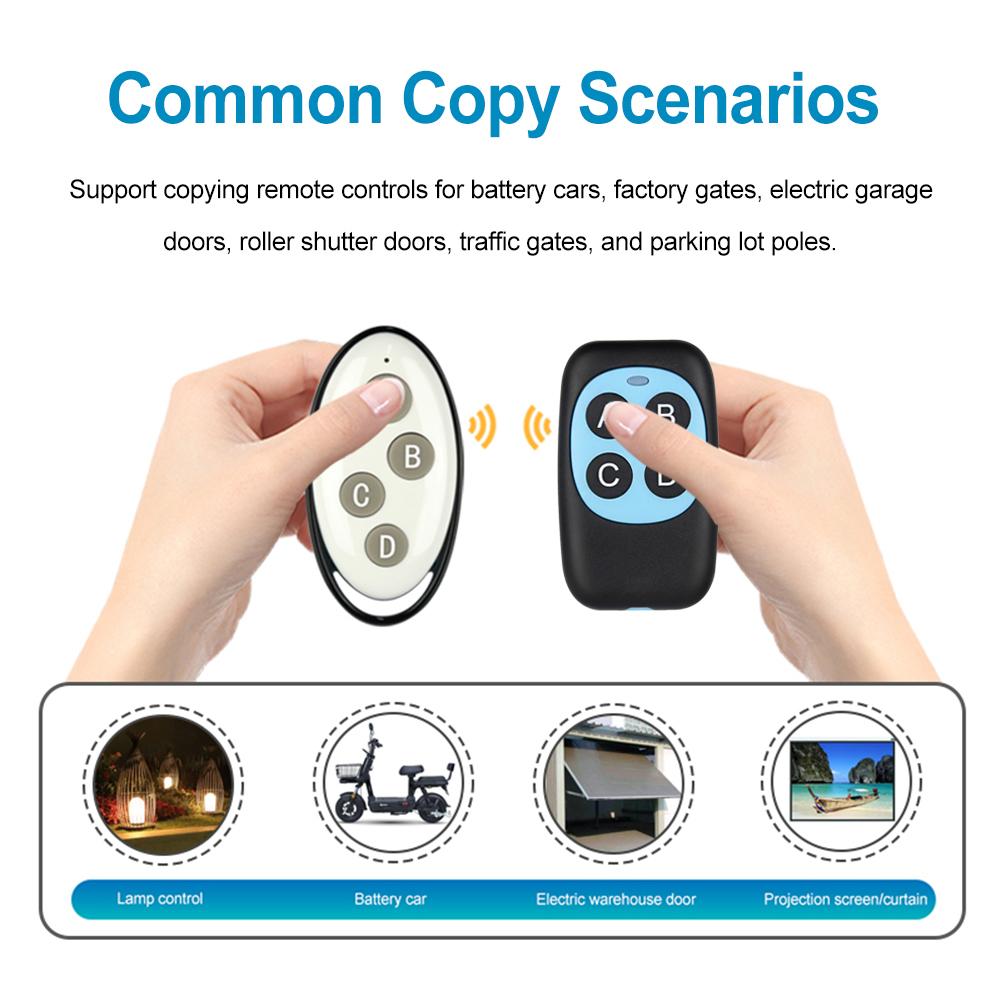 Electric Garage Door Gate Opener Universal Copy Remote Controller 4 Buttons Multi Frequency Replacement Key Fob Home Security