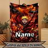 Custom Name Personalized Demon Slayer Print Blanket, Home Decor, Bedroom, Sofa, Camping, Couch, Gifts for Birthday ChristmasEnthusiasts