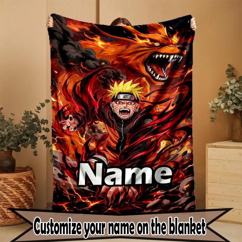 Custom Name Personalized Demon Slayer Print Blanket, Home Decor, Bedroom, Sofa, Camping, Couch, Gifts for Birthday ChristmasEnthusiasts