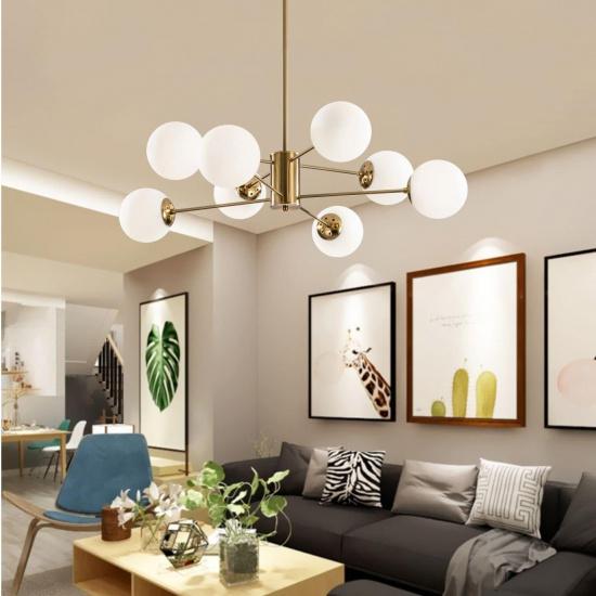 BOKT Frosted White Glass Globe Lamp Shade Replacement Milk Glass Ball Lampshade Cover Opal Sphere Shade for Pendant Light, 5.9” Diameter, 2.64"