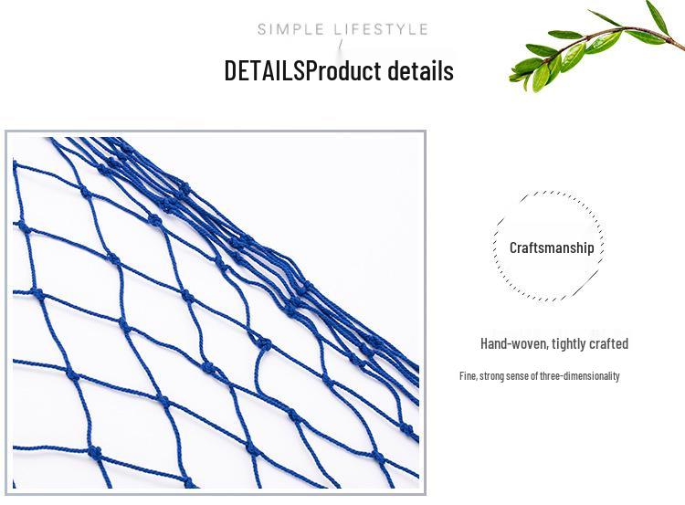 Mediterranean Style Cotton Rope Decorative Fishing Net with Shells for Wall Decor