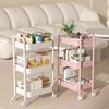 Small Trolley Multi-Layer Mobile Storage Rack for Kitchen, Bedroom, Bathroom, Snacks, Living Room, and Toilet Floor Storage