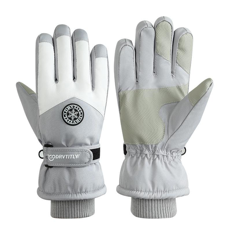 Simple Winter Ski Gloves Outdoor Sports Cycling Men and Women Same Style Warm Waterproof Windproof Touch Screen