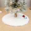 Colorful Christmas Tree Skirt Comfortable Plush Mat Stylish Tree Base Dress Holiday Decoration for Home and Office