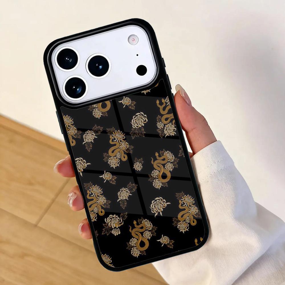Snake Flower Phone Case For Apple iPhone 17 air 16 Pro Max 15 Pro Max 14 13 12 11 Mini Back Cover