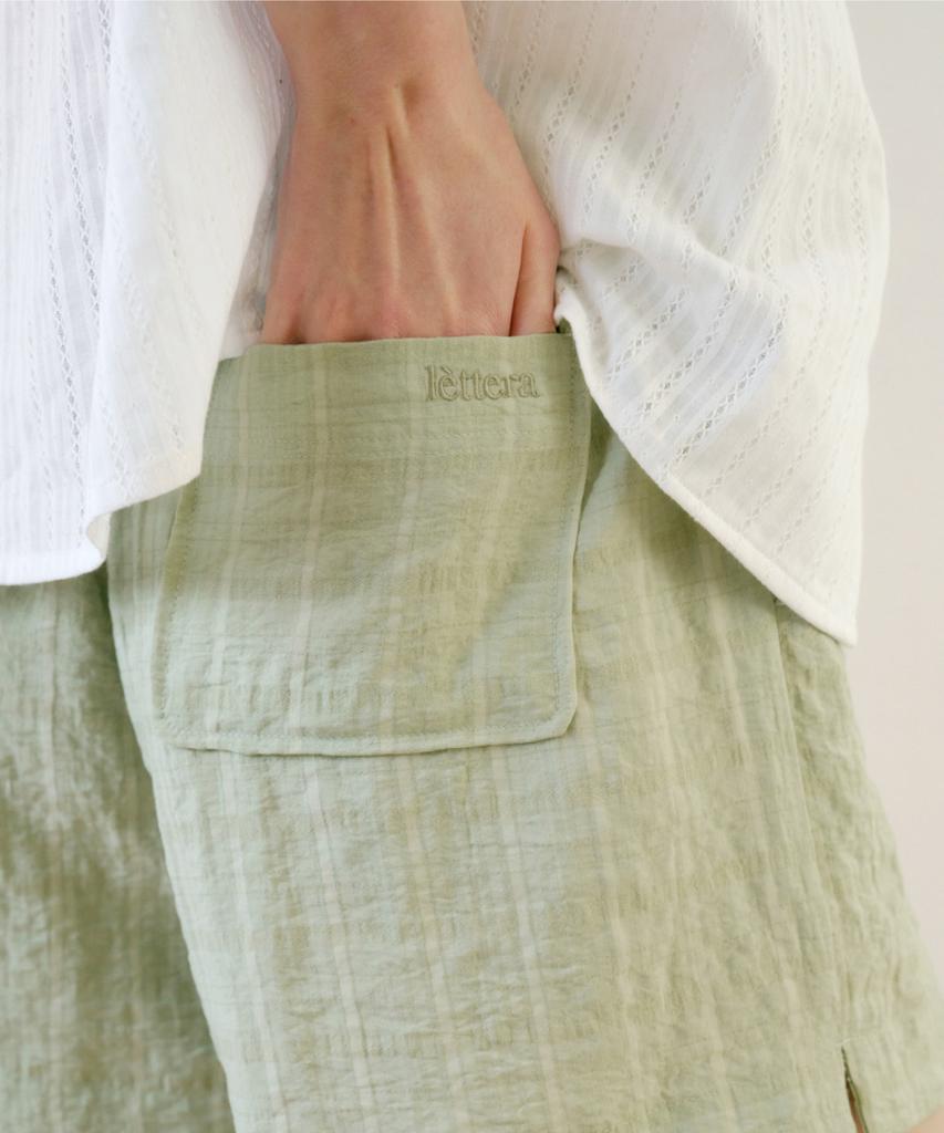 LETTERA Check Easy Banding Shorts