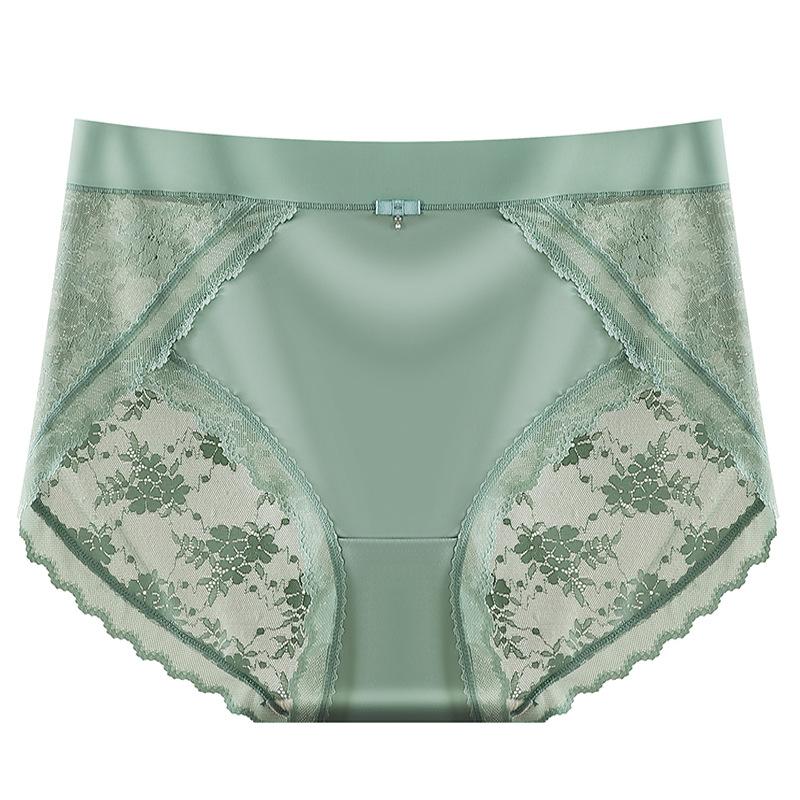 Truser i stor størrelse Lett luksus Dameundertøy Sexy blonder Jacquard truser Pustende skritt Undertruser for kvinner