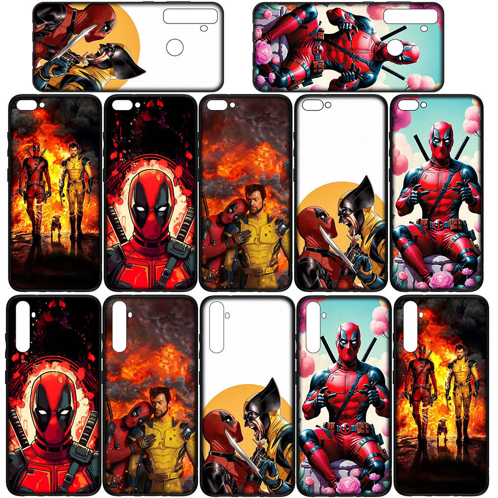 for Samsung Galaxy S25 S24 iPhone 17 16 15 Xiaomi Redmi Note 14 13 12 11 Plus Pro Max XR A57 Phone Case Cartoon Deadpool Marvel Wolverine OPPO Huawei
