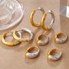 Europäische und Amerikanische Tägliche Einfache Wind Goldohrringe Gold Stahl Vielseitige Geometrische Ohrringe Schmuck Damen