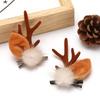 Christmas Reindeer Antler Hair Clips - Festive Elk Headwear Accessories
