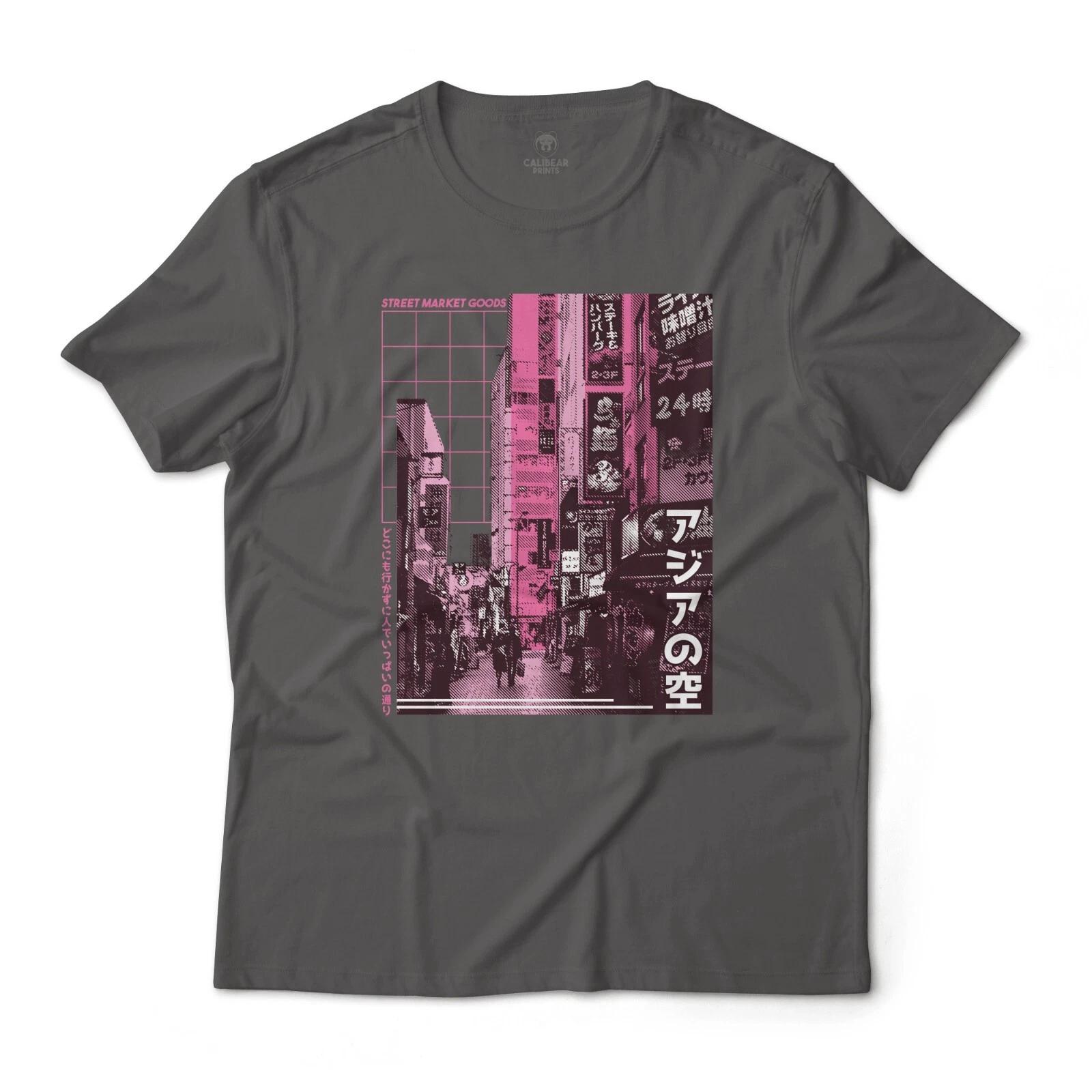 Japanese Street Market Art Aesthetic Graphic T-T-Shirt Lightweight Cotton Tee 2XL