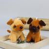 Kleiner Stoff-Mops und Wolfshund Plüsch Schlüsselanhänger Weiches und Stabiles PP-Baumwoll-Spielzeug Schlüsselanhänger Zubehör Für Dekorationen
