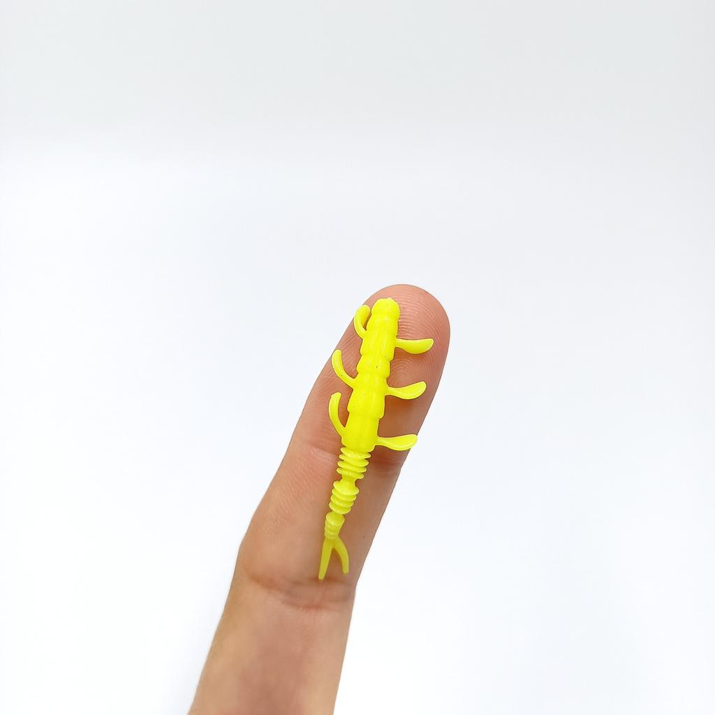 DUODUOYU 10PCS TPE Floating Mini Worm Soft Fishing Lures 0.35g/40mm Jig Wobblers Silicone Artificial Baits Bass Fishing Tackle