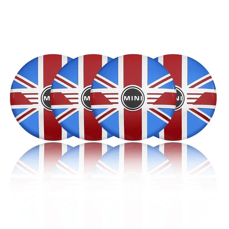 4pcs 56+60mm Car Wheel Hub Center Caps Rim Cover Badge Emblem Stickers For MINI Cooper One S JCW R55 R56 F55 F56 R57 R58 R59 R60 tnrjc00