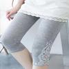 Leggings Capri Skinny da Donna Casual con Cuciture in Pizzo Pantaloni Corti Estivi Primaverili Abbigliamento
