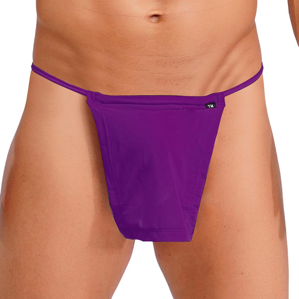 Comfortable Men‘s Cotton Underwear T-back Thong with Distinctive Waistband Loincloth Style