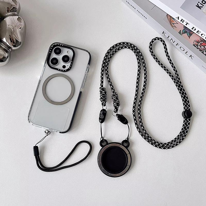 New Free Hands Magnetic Belt Clip Holder Magsafe Clip Mount Backpack Mobile Phone Clip Holder Hook Spring Rope Unisex Universal