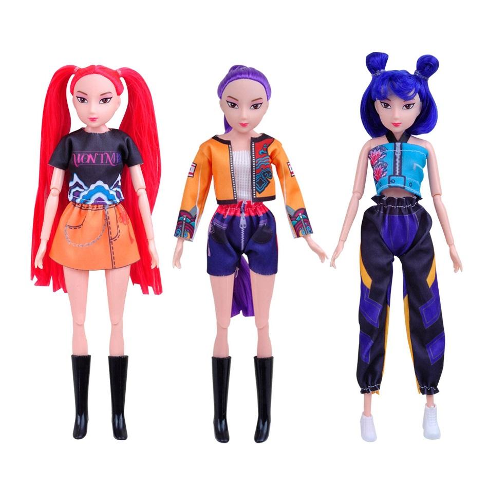 Kpop Devil Hunter Dolls Fashionable Korean Idol Rumi Mira Zoi Simulation Vinyl Dolls Toys Birthday Christmas Halloween Gifts