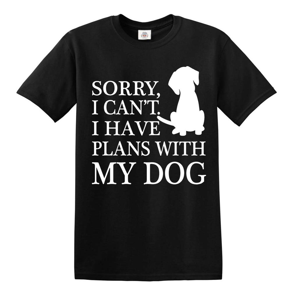 Lustiges SORRY I CAN'T I HAVE PLANS WITH MY DOG T-SHIRT Party süß Herren Damen T-ShirtWird in neuem Fenster oder Tab geöffnet
