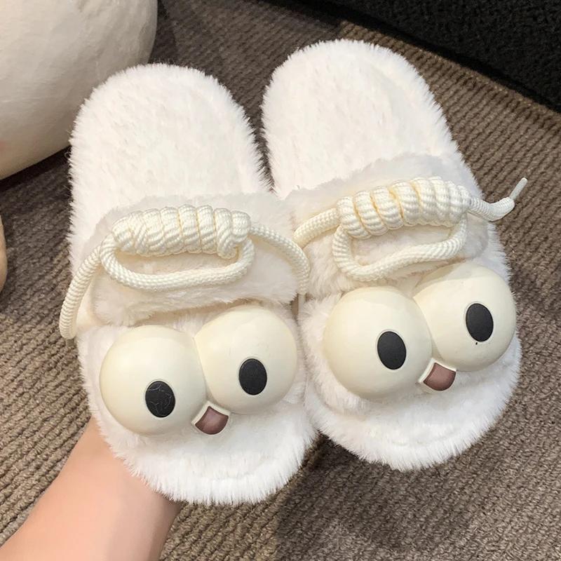 2024 Children Outside Slippers for Girls Winter New Fahion Cute Cartoon Soft Bottom Anti-slippery Versatile Casual Warm Shoes