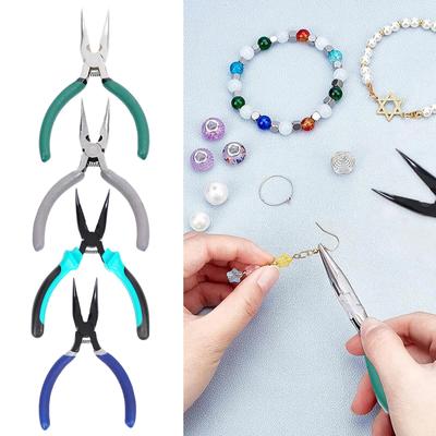 Jewelry Making Pliers Ergonomic Curved Nose Plier Metal Jewellery Plier for Beading and Crafts Multifunctional Pliers