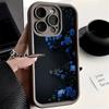For Xiaomi Redmi Note 14 13 12 Pro Plus 5G 13 12 12S 11S 10S 11 10 14C 13C 12C Blue Rose Flower Vintage Pattern Phone Case Cover