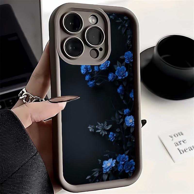 For Xiaomi Redmi Note 14 13 12 Pro Plus 5G 13 12 12S 11S 10S 11 10 14C 13C 12C Blue Rose Flower Vintage Pattern Phone Case Cover