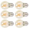 6PCS G45 LED Vintage Light Bulb Gold E27 Base Lamp for Home Decorative Bulb 6W 220V Warm Light