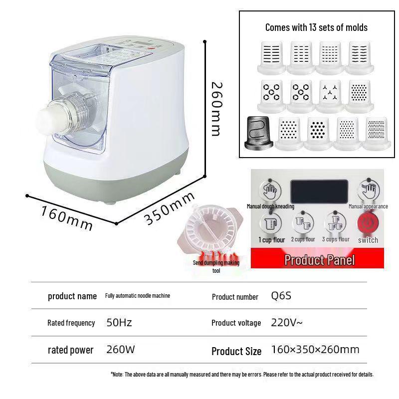 German Favorite: Automatic Multifunctional Noodle & Dumpling Dough Press and Mixer