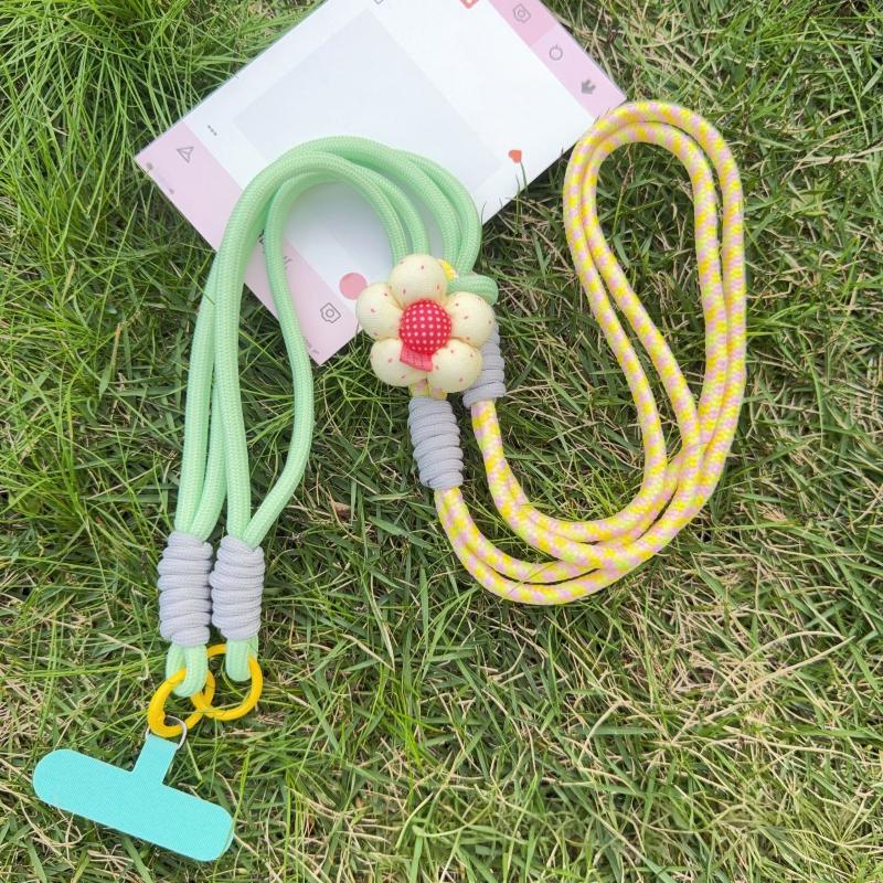 Stain-Resistant 3 In 1 Phone Lanyard 120cm Crossbody Neck Wrist Strap Hanging Rope for Daily Commute Shopping