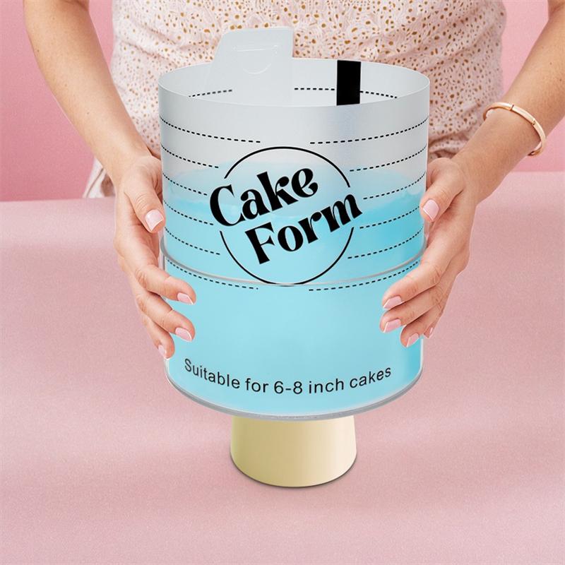 4-10 IN Quadratischer Runder Kuchenringform Verstellbare Einziehbare Fondantform Acryl Mousse Gebäckringform Kuchen Dekorationswerkzeuge