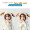 Unisex Winter Windproof Hat and Scarf Set for Kids with Face and Ear Protection