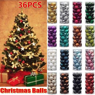 36PCS 4CM Christmas Tree Hanging Balls Bauble Home Party Ornament