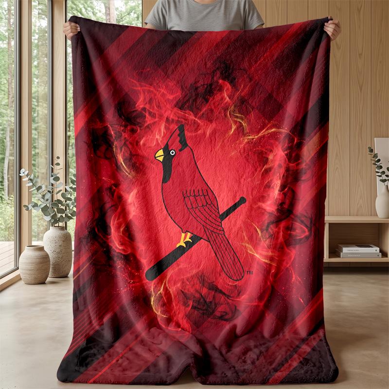 St. Louis Cardinals Flannel Fleece Blanket Cozy Warm Throw Blanket For Couch Bed Travel All Season Use