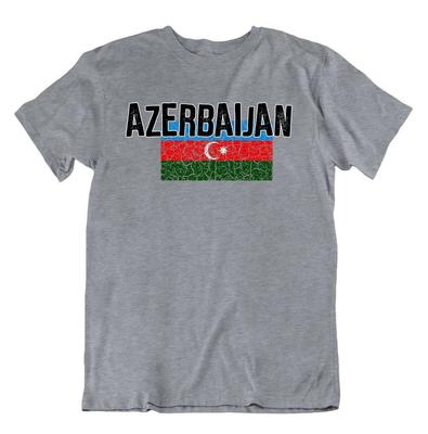 T-shirt Bandiera Azerbaigian Moda Paese Souvenir Regalo Maglietta Orgoglio logo