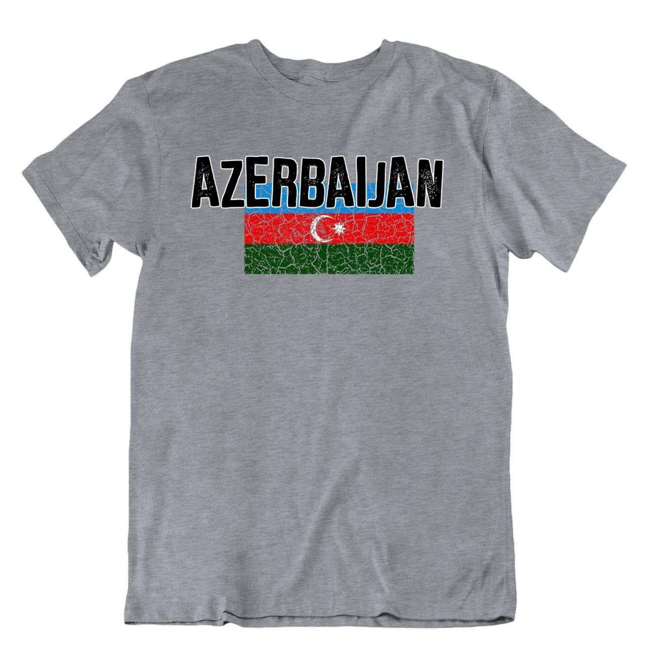 Flag T-Shirt Azerbaijan Fashion Country Souvenir Gift Tee Pride logo 4XL