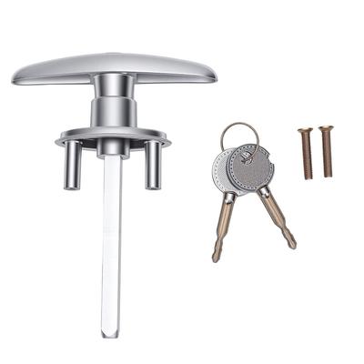 Garage Door Lock T Handle Set with 2 Keys Zinc Alloy Anti Rust for Most Garage Doors