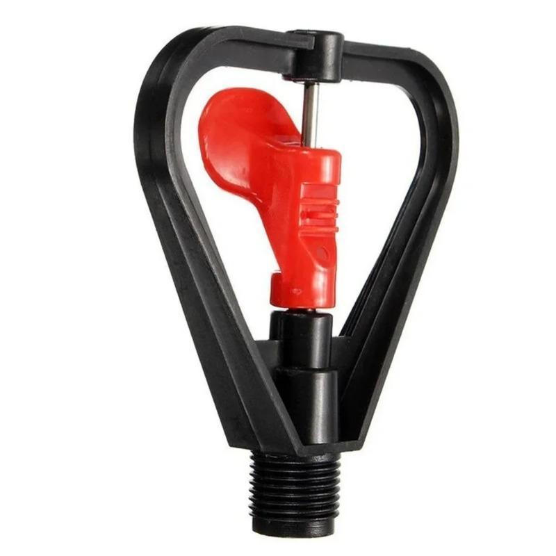 5pcs Red Heart Sprinkler 360 Degree Lawn Automatic Rotating Spray Cooling 4-point Plastic Disc Sprinkler