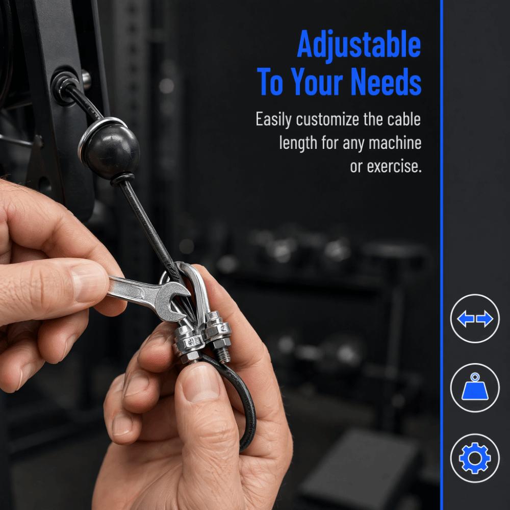 5 piezas Capacidad de Carga 200KG Polea de Fitness Cable de Acero Ajustable Cuerda de Acero Entrenamiento de Fuerza