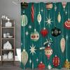 Christmas Christmas Decoration Pattern Shower Curtain, Bathroom Decoration Shower Curtain, Waterproof Shower Curtain with Hooks