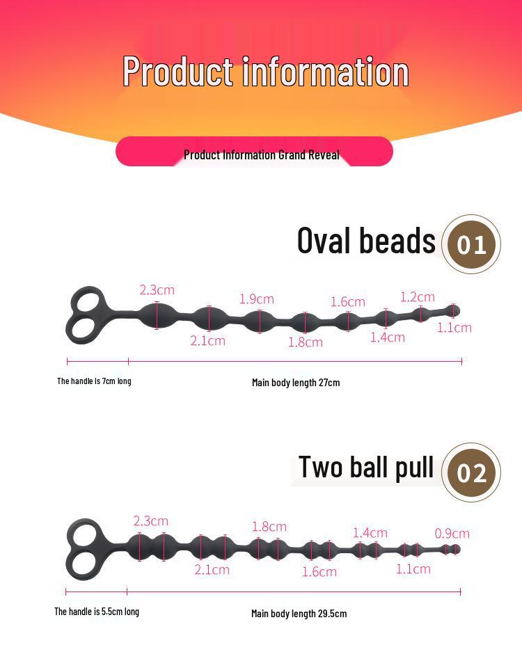 Versatile Extra-Long Anal Plugs: Large-Size Beaded Masturbators for Men and Women, Adult Toys