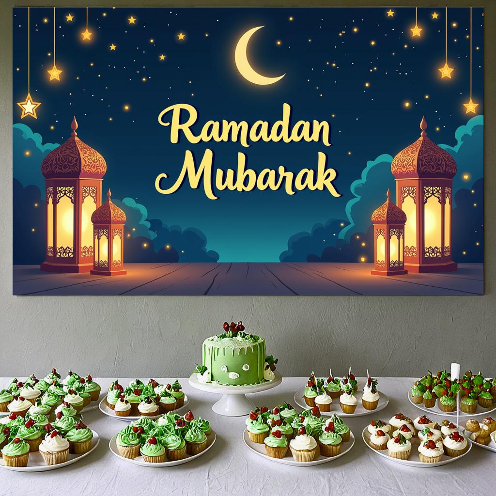 Festival Decoration Easy-to-Hang Star Backdrop Lantern Background Decorative Festive Wall Decor For Home Decor