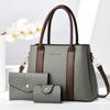 Color Trendy Block Mom And Child Bag Spacious Medium Size Pu Shoulder And Crossbody Bag For Women