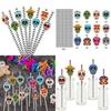 Paper Skeleton Theme Straws For Halloween Party Decorations And Drink Supplies