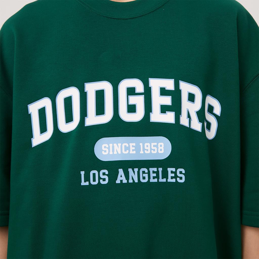 New MLB SS24 Set In Sleeve T Shirt Unisex Dark Green 3ARSV0143-07GND