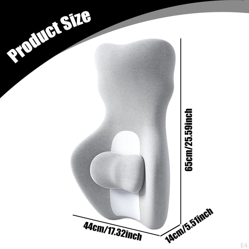 Bequemes Memory-Schaumstoff-Bürostuhl-Kissen, Kompaktes ergonomisches Rückenstützkissen für das Auto