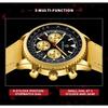 BINBOND Top Brand Man Quartz Watch Waterproof Luminous Date Chronograph Leather Wristwatch Military Sports Luxury Men's Watches
