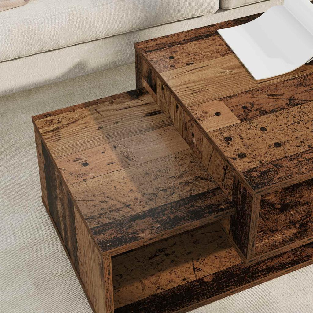 Coffee Table Reclaimed Wood Look 105 x 50 x 32.5 cm Engineered Wood