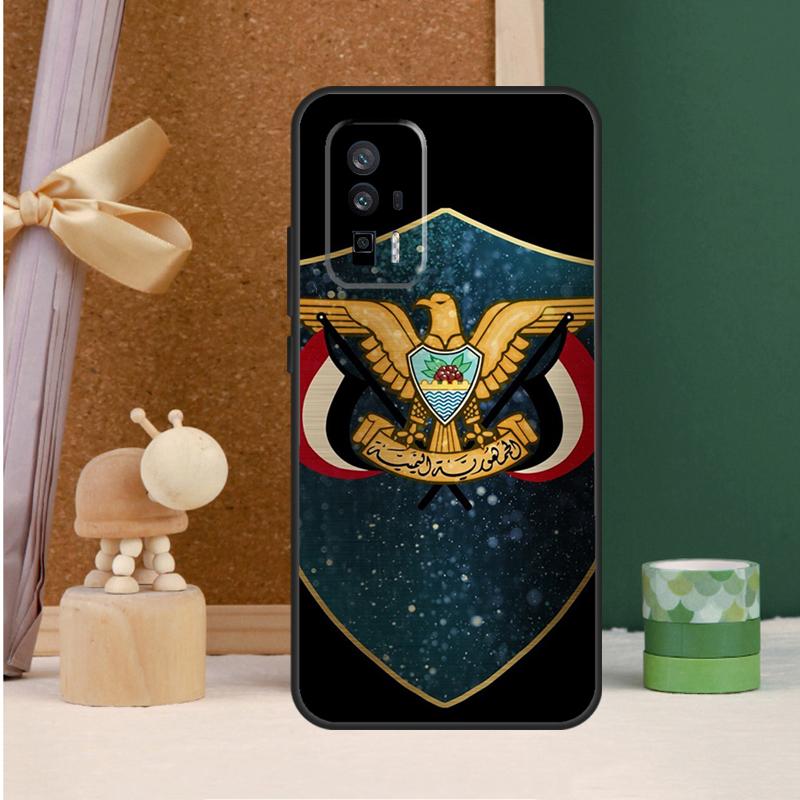 Yemen Coat of Arms Flag Case For Xiaomi 14 15 Ultra 15T 13T 14T 17 Pro Max POCO F8 Ultra F7 F5 F6 X5 X6 X7 Pro Cover